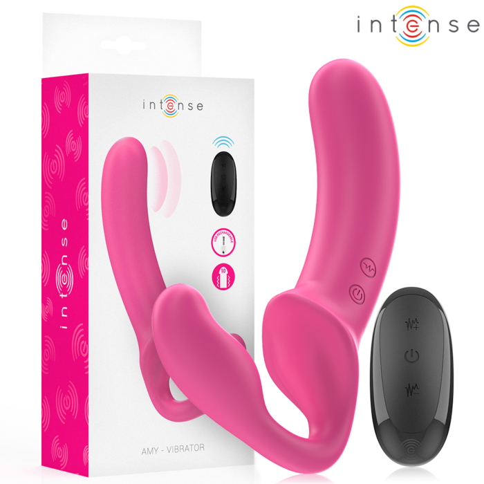 Vibrador Doble Intense Fun Amy Rosa Control Remoto Vibrador Doble Intense Fun Amy Rosa Control Remoto