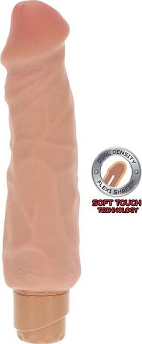 Vibrador Get Real 20,5 cm Doble Densidad Natural Vibrador Get Real 20,5 cm Doble Densidad Natural