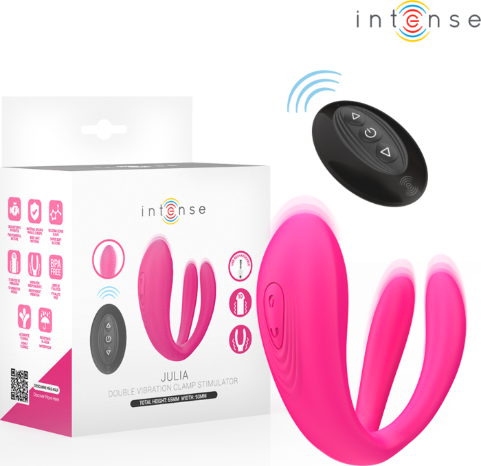 Vibrador Intense Julia Control Remoto Doble Estimulación Vibrador Intense Julia Control Remoto Doble Estimulación