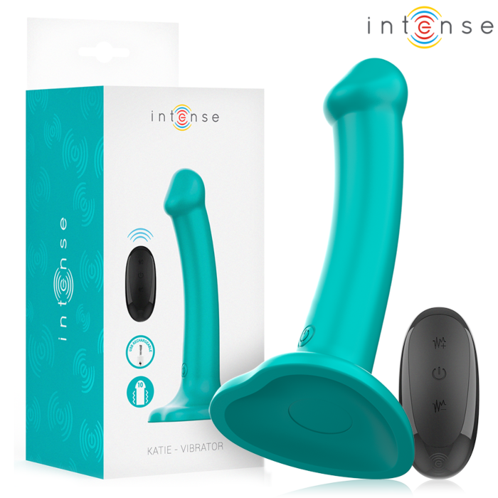 Vibrador Intense Katie Ventosa Azul Control Remoto Vibrador Intense Katie Ventosa Azul Control Remoto